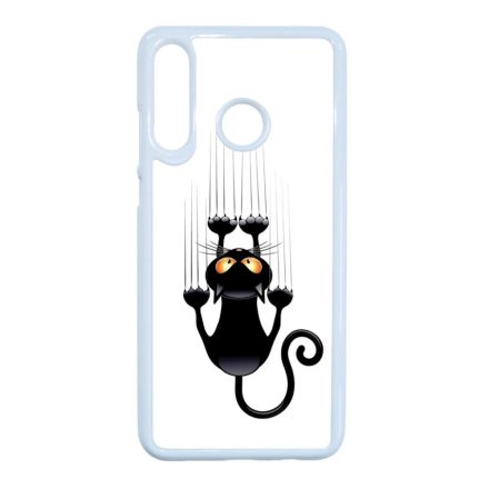 kapaszkodó macska macskás cica cicás Huawei P30 Lite fehér tok