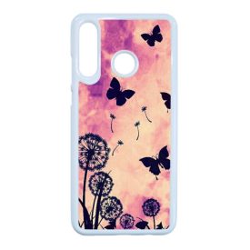 pillangós lepkés pitypang tavaszi Huawei P30 Lite fehér tok