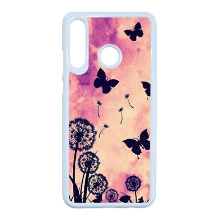 pillangós lepkés pitypang tavaszi Huawei P30 Lite fehér tok