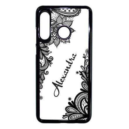 kérd a neveddel csipkés csajos Huawei P30 Lite fekete tok