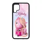 Unikornis és kávé - Téli mintás Huawei P40 Lite tok