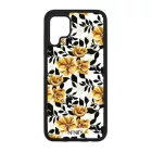 Fekete és aranysárga virágos Huawei P40 Lite tok