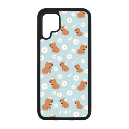 Cuki türkiz fehér virágos capybara Huawei P40 Lite tok