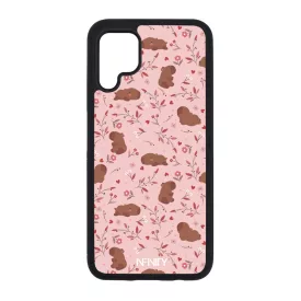 Tündéri rózsaszín virágos capybara Huawei P40 Lite tok