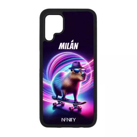 Névvel kérhető - Retro deszkás capybara Huawei P40 Lite tok
