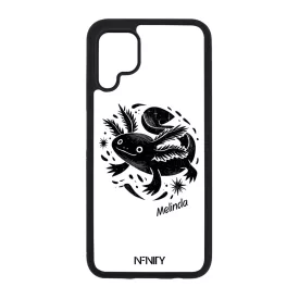 Névvel kérhető - Fekete-fehér Axolotl Huawei P40 Lite tok