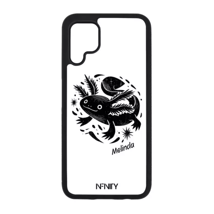 Névvel kérhető - Fekete-fehér Axolotl Huawei P40 Lite tok