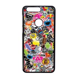 stickerbomb matricabomba Huawei P Smart fekete tok