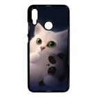 cica cicás macska macskás panda pandás Huawei P Smart 2019 fekete tok