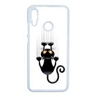 kapaszkodó macska macskás cica cicás Huawei P Smart 2019 fehér tok