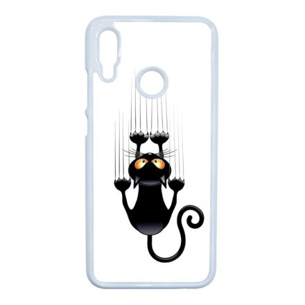 kapaszkodó macska macskás cica cicás Huawei P Smart 2019 fehér tok