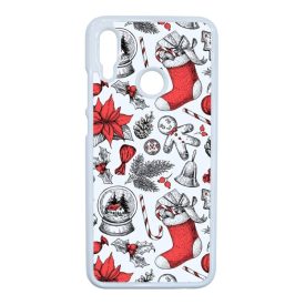 téli karácsonyi mintás textúra Huawei P Smart 2019 fehér tok