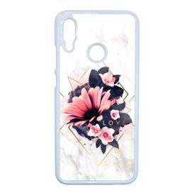 Marble Love marvany mintas viragos Huawei P Smart 2019 fehér tok