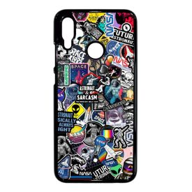 NASA matricabomba astronaut űrhajós stickerbomb Huawei P Smart 2019 fekete tok