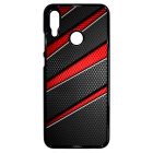 Piros fekete csíkos karbon mintás Huawei P Smart 2019 tok