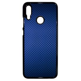 Gyönyörű kék karbon fiber mintás Huawei P Smart 2019 tok