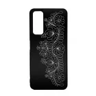 Elegant Matyó - Black magyar mintás hungarian folk Huawei P Smart 2021 tok