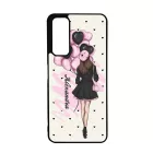 Kérd a Neveddel - Ballon Girl - Pink szerelem valentin napi Huawei P Smart 2021 tok