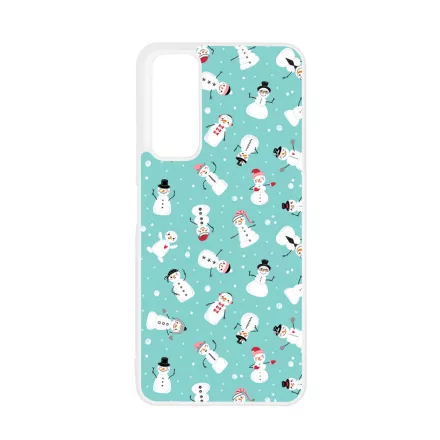 Cuki hóember mintás - Téli mintás Huawei P Smart (2021) tok