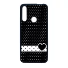 szerelem love szivecskés fekete fehér pöttyös Huawei P Smart Z fekete tok