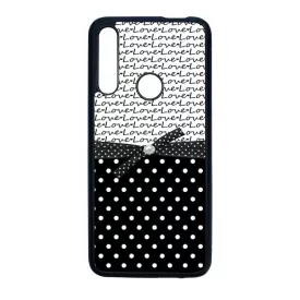 szerelem love fekete fehér pöttyös Huawei P Smart Z fekete tok