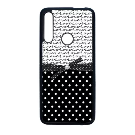 szerelem love fekete fehér pöttyös Huawei P Smart Z fekete tok