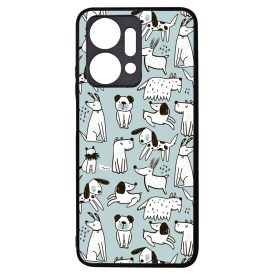 Türkiz aranyos rajzolt kutya mintás Honor X7a tok