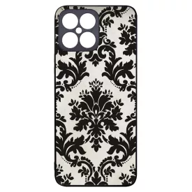 vintage fekete fehér Honor X8 tok