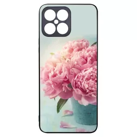 virágos tavaszi vintage rózsaszín rózsás Honor X8 tok