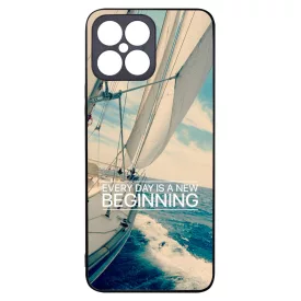 Minden nap egy új kezdet vitorlás tenger nyár Honor X8 tok