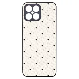 Elegáns szívecskés - CREAM - szives csajos Honor X8 tok