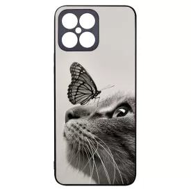 Cica és Pillangó - macskás Honor X8 tok