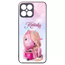 Unikornis és kávé - Téli mintás Honor X8 tok
