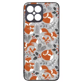 Szépséges téli róka mintás Honor X8 tok