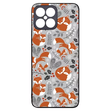 Szépséges téli róka mintás Honor X8 tok