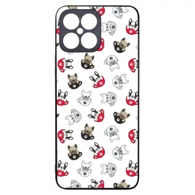 Cuki kávé és kutya mintás Honor X8 tok