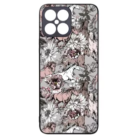 Csodaszép szürke vintage lovas mintás Honor X8 tok