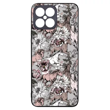 Csodaszép szürke vintage lovas mintás Honor X8 tok