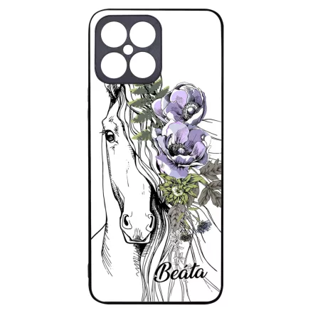 Rajzolt virágos lovas Honor X8 tok