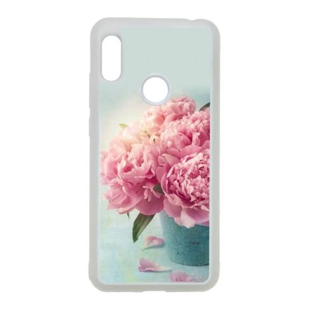 virágos tavaszi vintage rózsaszín rózsás Huawei Y6 2019 átlátszó tok