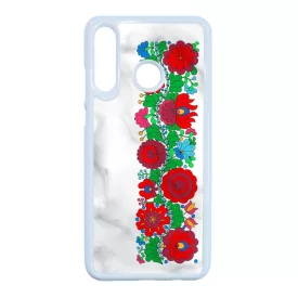 Márványos Matyó magyar mintás hungarian folk Huawei fehér tok