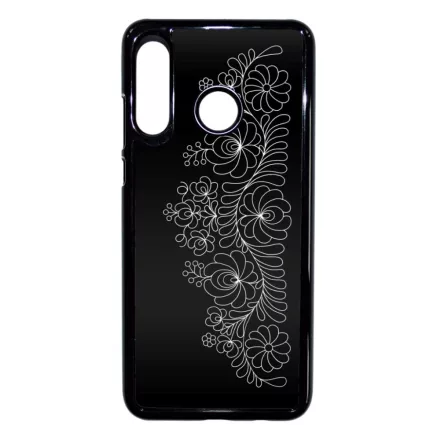 Elegant Matyó - Black magyar mintás hungarian folk Huawei fekete tok