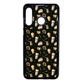 Coffee & Café kávés őszi Huawei fekete tok