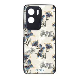 Kék és arany tavaszi virágzás Art szilikon Honor tok tok