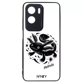 Névvel kérhető - Fekete-fehér Axolotl Honor szilikon tok