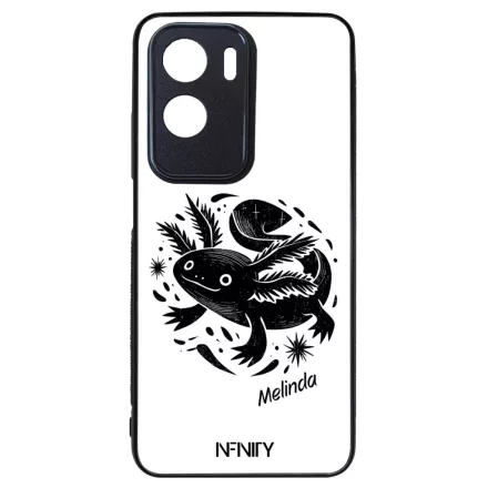 Névvel kérhető - Fekete-fehér Axolotl Honor szilikon tok
