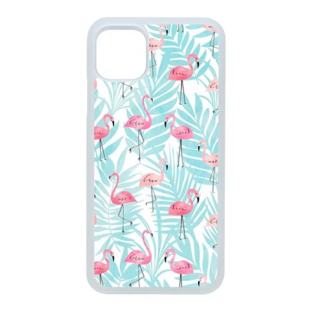 Flamingo Pálmafa nyár iPhone 11 (6.1) átlátszó tok