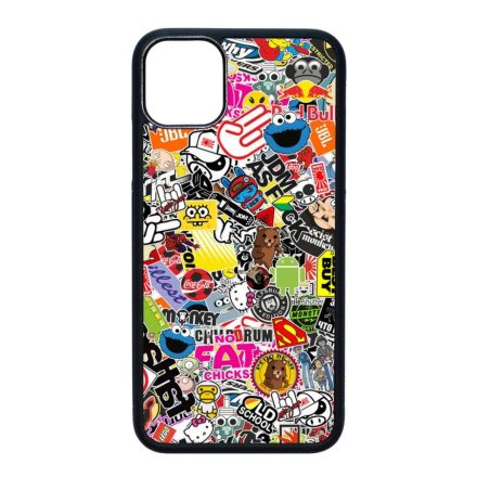 stickerbomb matricabomba iPhone 11 Pro Max (6.5) fekete tok