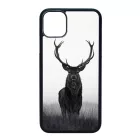 szarvas szarvasos agancs őszi fehér iPhone 11 Pro Max (6.5) fekete tok