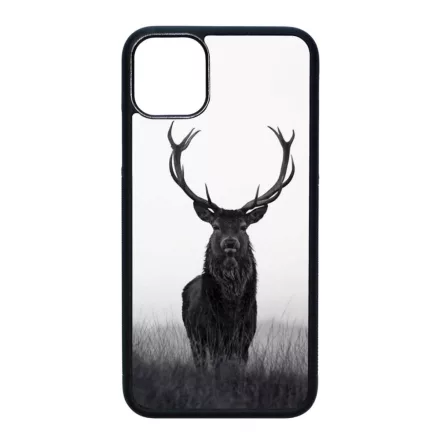 szarvas szarvasos agancs őszi fehér iPhone 11 Pro Max (6.5) fekete tok